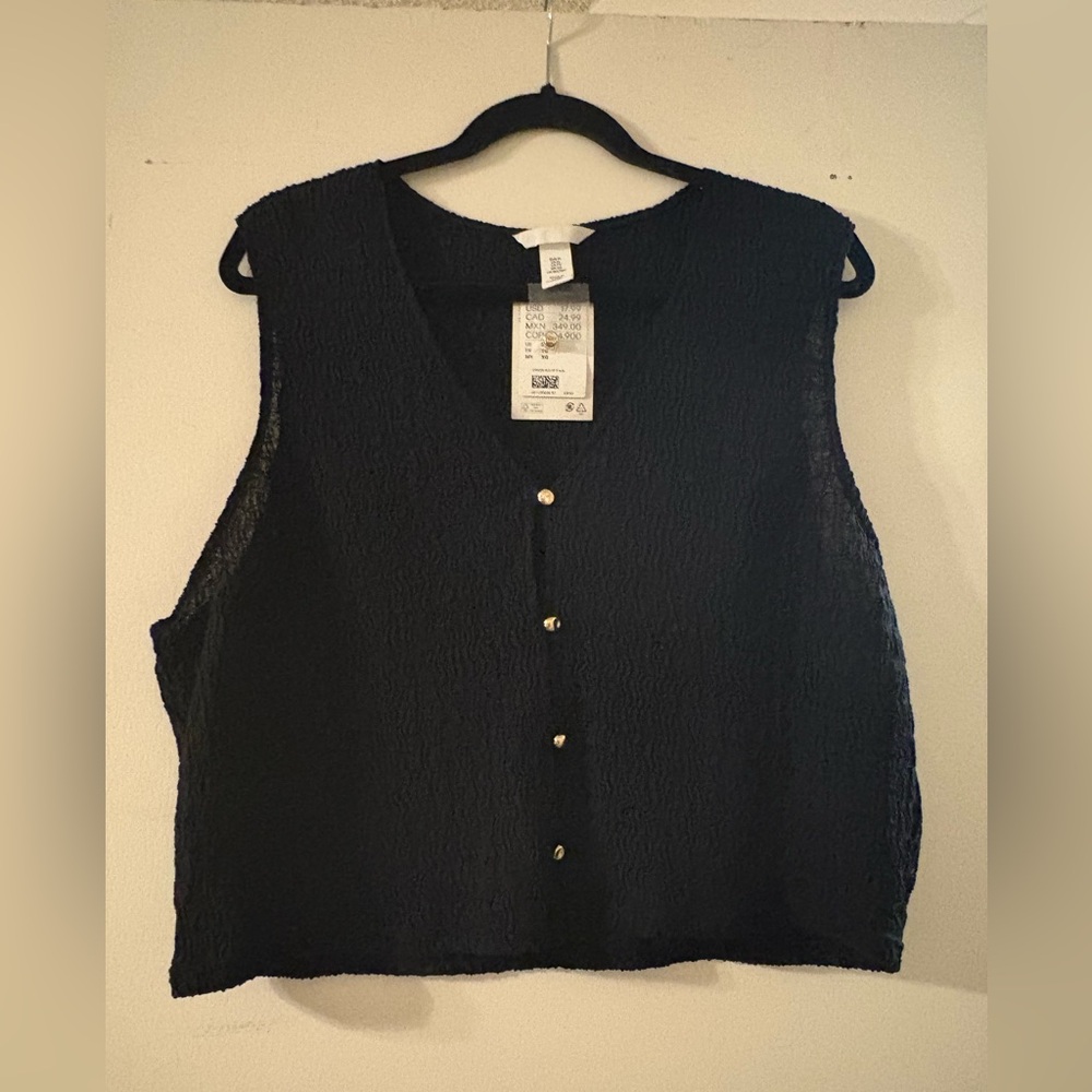 NWT H&M Black Sleeveless Top